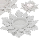 Świecznik świąteczny Springos na świeczkę tealight brokatowy srebrny (CA1204) 12 x 10.5 x 4 cm (5907719462097) - obraz 2