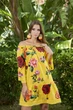 Цветочное пляжное платье с открытыми плечами Indiano 2327 N-25C One Size Желтый - изображение 1