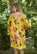 Цветочное пляжное платье с открытыми плечами Indiano 2327 N-25C One Size Желтый - изображение 3