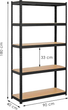 Стелаж металевий Springos HA5162 з полицями 180 x 90 x 40 см (5907719452531) - зображення 12