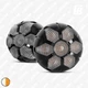 Фонари 2IN-06 для мотоциклов Harley-Davidson светодиодные (LED) Ø2 дюйма со стеклом чёрные 2 шт. (белый + оранжевый) - изображение 1
