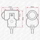 Фары FlareBeam FG-moto-M02L противотуманные (ПТФ) LED на кронштейне 2 режима 12–24 В 2 шт. чёрные (жёлтый + белый свет) - изображение 8