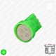 Лампа LED цоколь T10 (W3W W5W безцокольна) 12 В COB*01 (зелений) - зображення 1