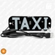Табличка светодиодная (LED) TAXI такси подключение по USB 19 см * 6.5 см SMD 2835*45 чёрная основа (оранжевый) - изображение 1