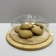 Блюдо-сырница бамбуковое с акриловой крышкой 19,5*19,5*8 см Eurogold 7016102487 - изображение 1