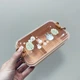 Ланч бокс пластиковый с двумя отделами 16.4х10,4х6 см с пластиковой ложкой Stenson R99255 коричневый - изображение 3