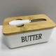Масленка керамическая с ножом "Butter" A-Plus 0480-2 белая - изображение 2