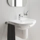Одноважільний змішувач для раковини S-Size Grohe Eurosmart New з натискним донним клапаном (2392200 ( 18152 ) - изображение 4
