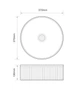 Раковина накладная Mixxus Premium WAVE-0102 MARBLE 370х370х130mm (MP6528) - изображение 7