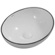 Раковина накладная MIXXUS PREMIUM ELLIPSE-0108 EDGE BLACK 400х330х145mm (MP6527) - изображение 1