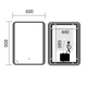 Зеркало Mixxus Premium OLIVARY MR19-80x60-Reverse с Led Touch, Anti-fog, диммером (3-6,5kK) (MP6628) - изображение 4