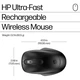 Мишка бездротова HP 510 Ultra-Fast Rechargeable, 5 кн., 4000 dpi, чорна - зображення 8