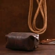 Косметичка Shvigel Кожаная винтажная Коричневая (16398) - изображение 2