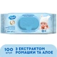 Детские влажные салфетки Smile baby с экстрактом ромашки, алоэ и витаминным комплексом с клапаном 100 шт. (4823071653960) - изображение 2