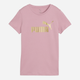 Футболка хлопковая женская Puma Essentials Graphics 63153665 M Poised Pink-metallic gold с принтом (4069157476713) - изображение 4