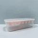 Форма для льда с контейнером пластиковая 25х11,5х7 см Stenson R92459 персиковый - изображение 2