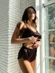 Пижама женская шорты и майка Vanessa L-XL коричневый - изображение 12