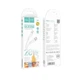 Кабель HOCO X97 Crystal color silicone charging data cable iP white (6931474799791) - изображение 5