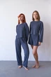 Женский домашний комплект тройка кофта шорты и брюки Carmen L-XL темно-серый - изображение 6