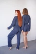 Женский домашний комплект тройка кофта шорты и брюки Carmen L-XL темно-серый - изображение 15