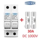 Держатель TOMZN 2Р DC с 2-мя предохранителями на 30A 10х38мм на DIN рейку для солнечных панелей - изображение 2