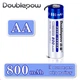 Акумулятор Ni-MH AA (R6) Doublepow 800mAh 1.2V з пелюстками під пайку - зображення 1