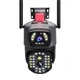 IP камера видеонаблюдения V380 V10 Wi-Fi 2 объектива 4MP+4MP с удаленным доступом, черная (V380) - изображение 1