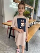 Плаття-футболка для дівчат з лабубу 146 беж - зображення 2