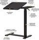 Приставной мобильный столик с регулировкой высоты Hommex Mobidesk Duo USB Black (TH-010-2 Black) - изображение 2