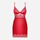 Komplet erotyczny (halka + stringi) Obsessive Lovica 2XL/3XL Red (5901688213308) - obraz 3
