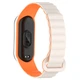 Ремінець Dual-color Magnetic для Xiaomi Mi Band 7/6/5/4/3 White / Orange - зображення 2