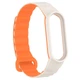Ремінець Dual-color Magnetic для Xiaomi Mi Band 7/6/5/4/3 White / Orange - зображення 3