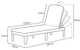 Шезлонг лежак Keter Jaipur Sun Lounger коричневий з матрацом садовий (255891) - изображение 3