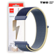 Ремешок для Xiaomi Amazfit GTS 4 / GTS 4 mini нейлоновый / 20 мм Тёмно синий с жёлтым - изображение 2