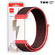 Ремешок для Xiaomi Amazfit GTS 4 / GTS 4 mini нейлоновый / 20 мм Чёрный с красным - изображение 2