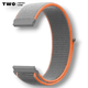 Ремешок для Xiaomi Amazfit GTS 4 / GTS 4 mini нейлоновый / 20 мм Серый с оранжевым - изображение 3