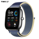 Ремешок для Xiaomi Amazfit GTS 4 / GTS 4 mini нейлоновый / 20 мм Тёмно синий с жёлтым - изображение 1
