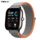 Ремешок для Xiaomi Amazfit GTS 4 / GTS 4 mini нейлоновый / 20 мм Серый с оранжевым - изображение 1