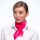 Платок женский однотонный 083-301 LuckyLOOK Розовый 70х70 - изображение 4
