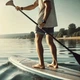 Складное весло для SUP доски и каякинга 2в1 регулируемое 4-компонентное 229см Trizand 25261 - изображение 8