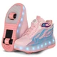Роликовые кроссовки с подсветкой LED на двух колесах SP-Sport OB-4687 Розовый 33 - изображение 1