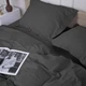 Простирадло MirSon полуторне 150x220 см 30-0012 Dark Gray Satin Stripe (2200005252154) - зображення 3
