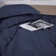 Простынь MirSon полуторная 150x220 см 30-0020 Smoky Blue Satin Stripe (2200005255520) - изображение 4