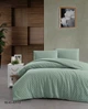 Тёплое постельное бельё из фланели Cotton Collection — 100% хлопок, мягкое и плотное, кремовый цвет, евро комплект - изображение 5
