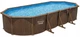 Каркасний овальний басейн Bestway 561CW 732x366x132 см з фільтр-насосом на 27090 літрів Коричневий - зображення 2