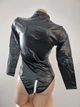 Сексуальний боді під латекс на блискавці латексна сексуальна білизна Sexy S/М чорний (3-165) - зображення 6