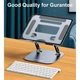 Подставка для ноутбука Choetech H061 алюминиевая, регулируемая, до 13 дюймов Gray (H061-GY) - изображение 4