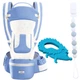 Эрго-рюкзак Baby Carrier 6 в 1 и прорезыватель для зубов Ежик с держателем Бусины Синий n-13054 - изображение 1