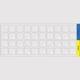 Нестирающиеся наклейки на клавиатуру Украинский UA 13 х 13 мм прозрачный фон / белые символы (подходит для macbook) - изображение 1