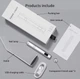 Лампа-фонарик LED 7 3W (серебристая) для ногтей для фиксации верхних форм + 2 штампа для стемпинга - изображение 7